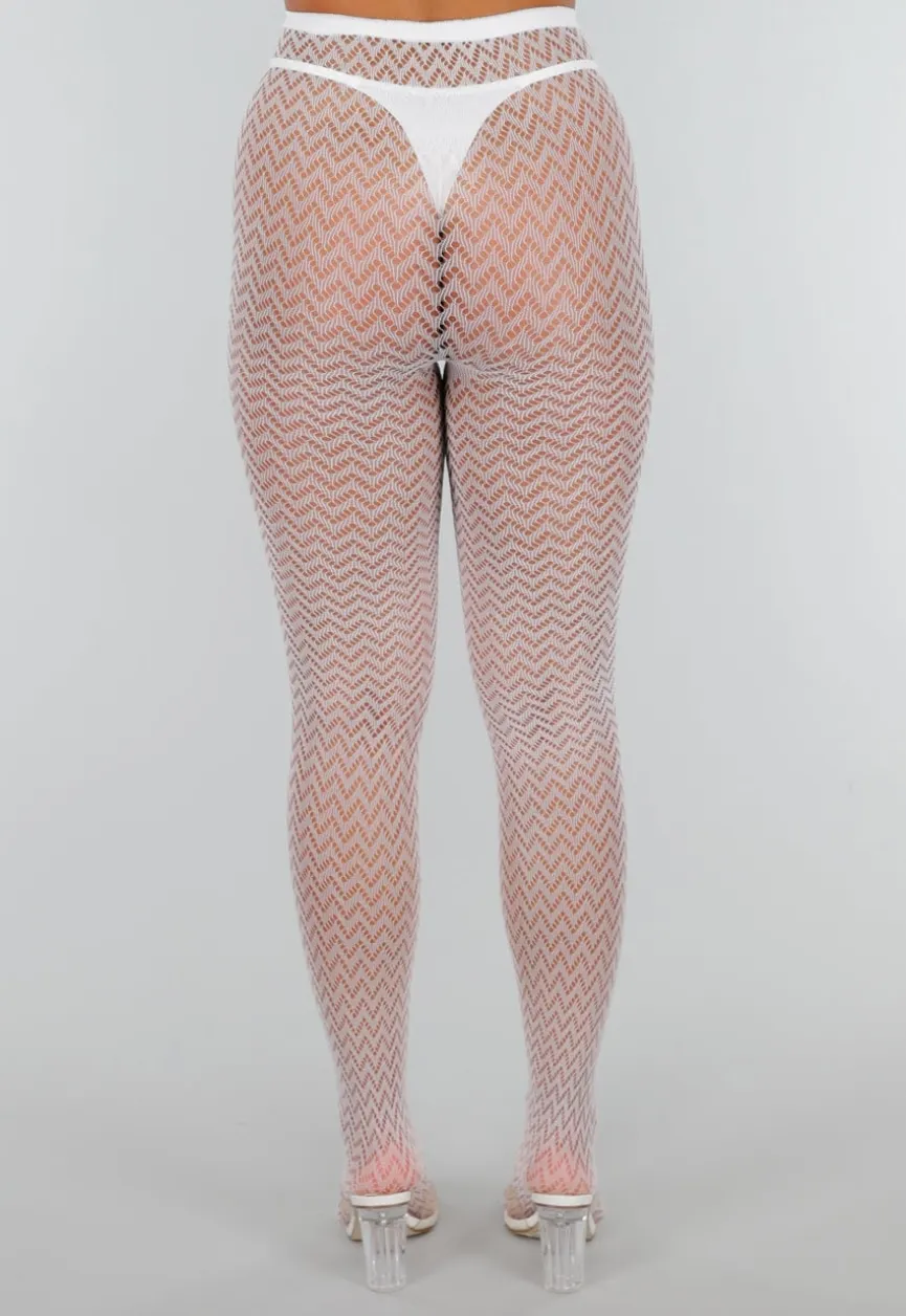 Glow in the Dark Panty in Felblauw met Zigzagpatroon en Hoge Taille
