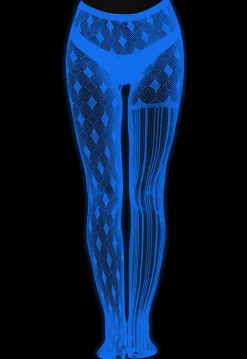 Glow in the Dark Panty met Asymmetrisch Design en Diamant- en Streeppatroon