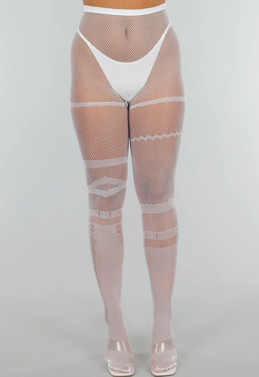 Glow in the Dark Panty met Patchwork Effect en Diverse Geweven Patronen
