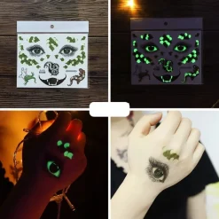 Glow In The Dark Tijdelijke Halloween Tattoo Set