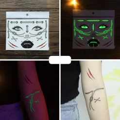 Glow In The Dark Tijdelijke Halloween Tattoo Set