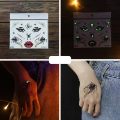 Glow In The Dark Tijdelijke Halloween Tattoo Set