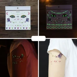Glow In The Dark Tijdelijke Spooky Tattoo Set