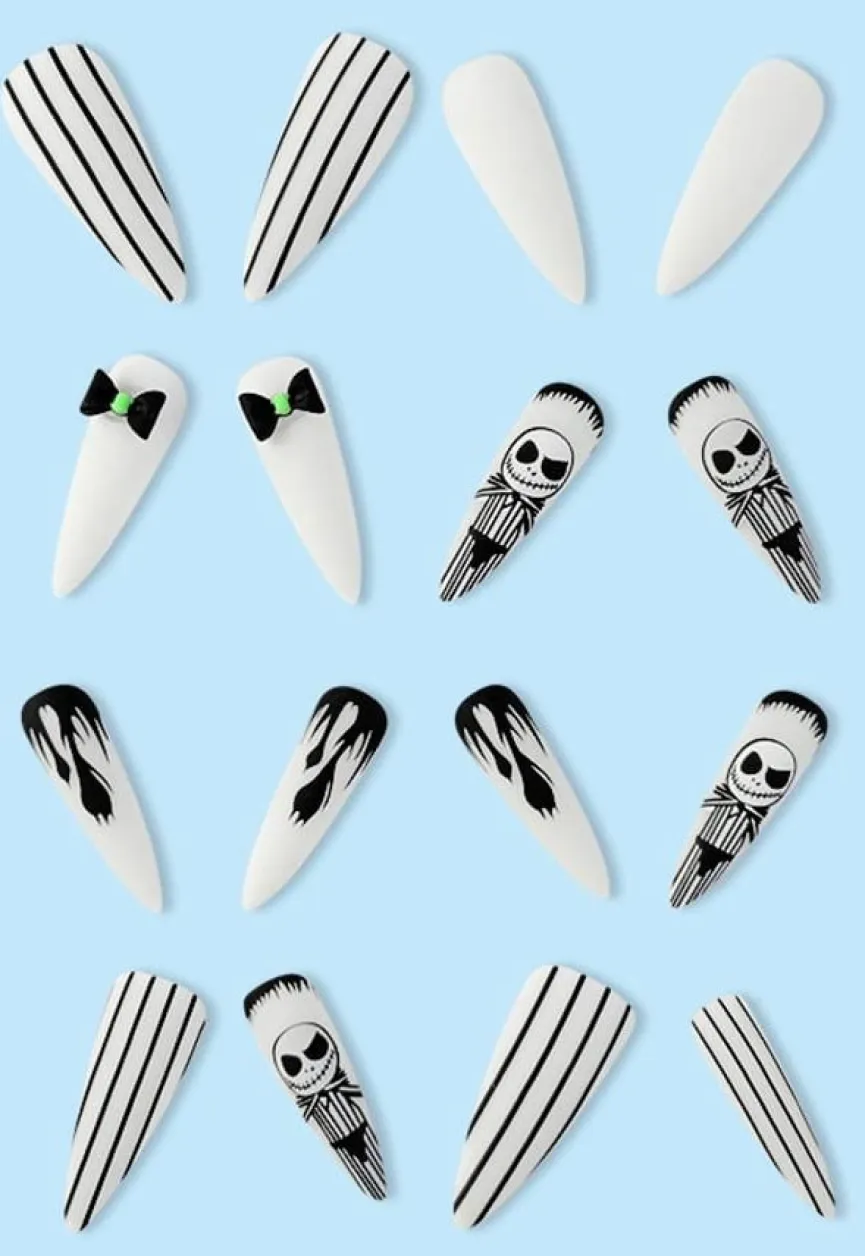 Glow In The Dark Tim Burton Halloween Plaknagels
