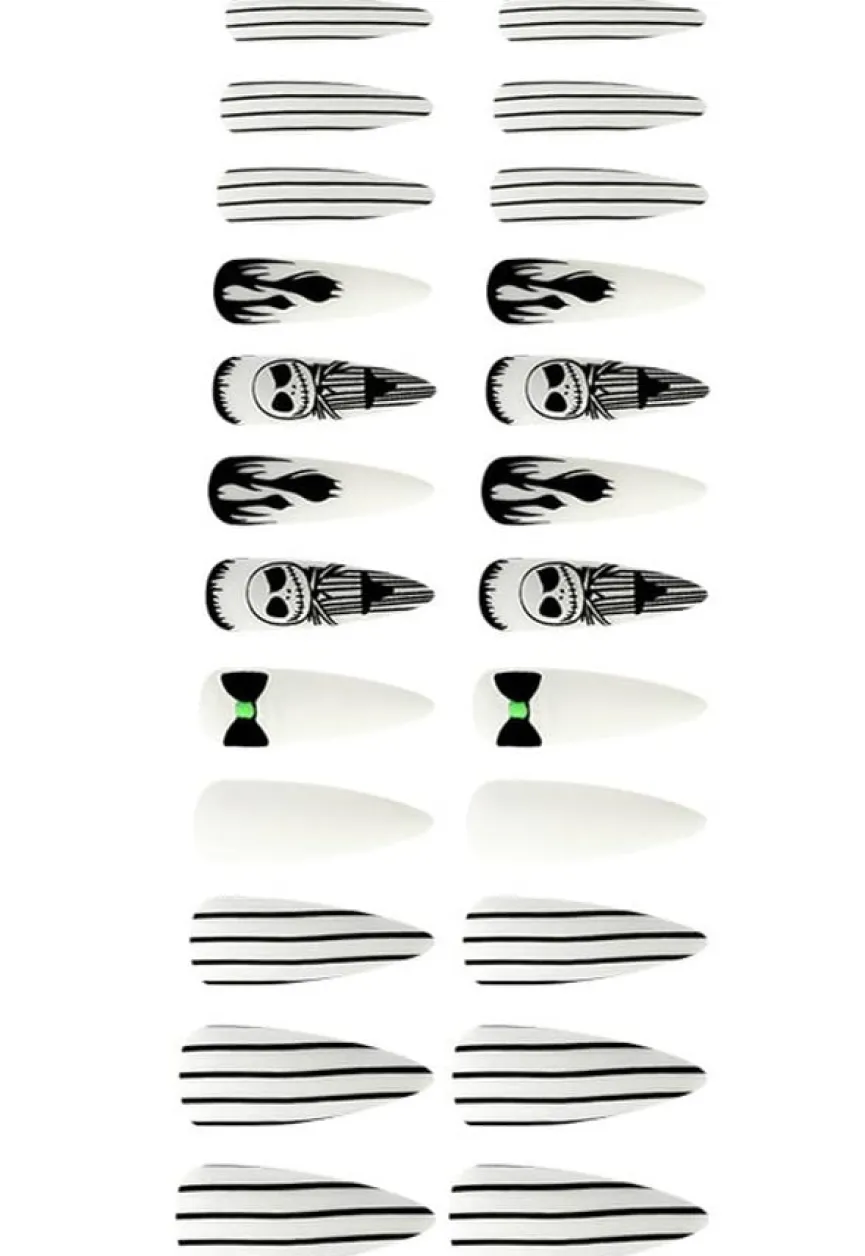 Glow In The Dark Tim Burton Halloween Plaknagels