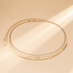 Gouden Bodychain met Hartjes 3 Pack