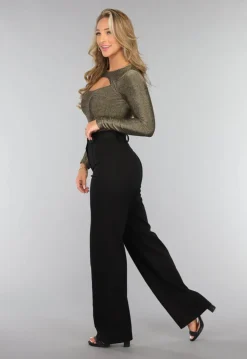 Gouden Glitter Body met Uitsnede