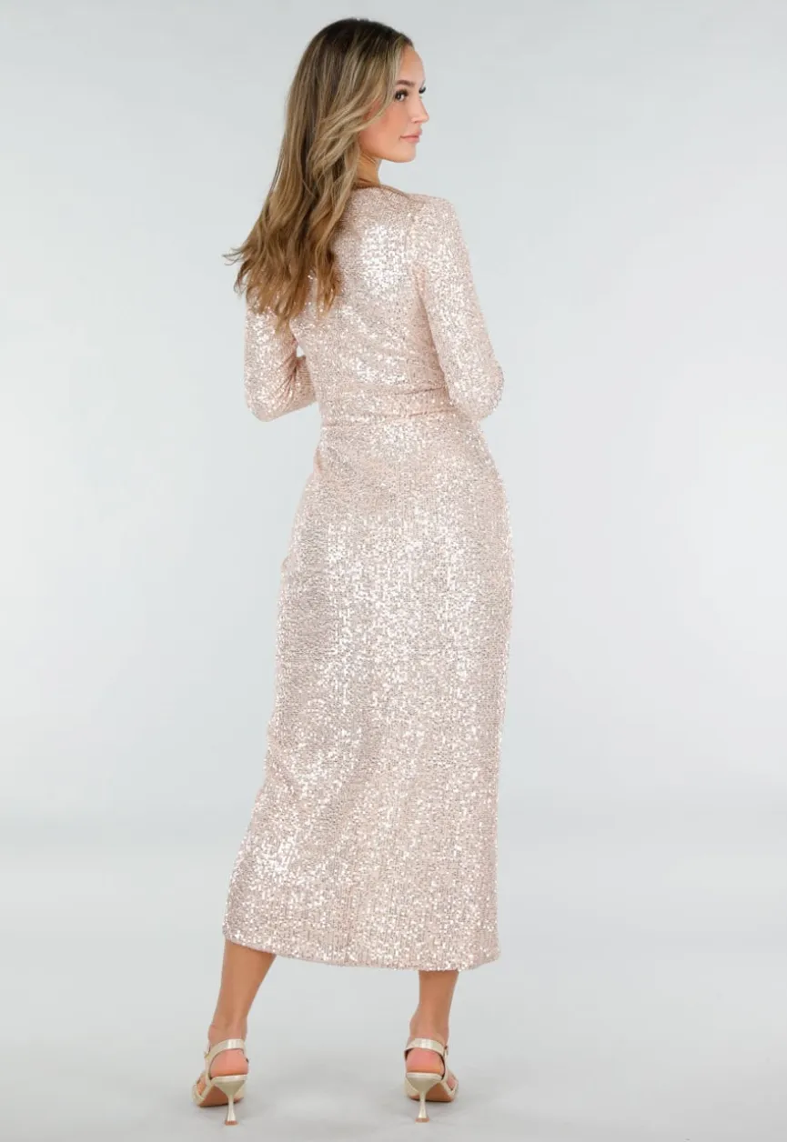 Gouden Glitter Hakken met Bandjes