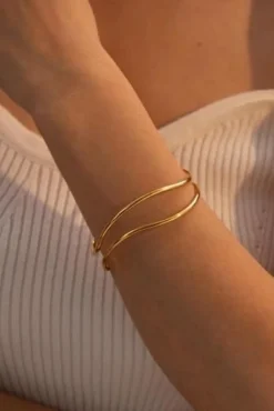 Gouden Golvende Armband