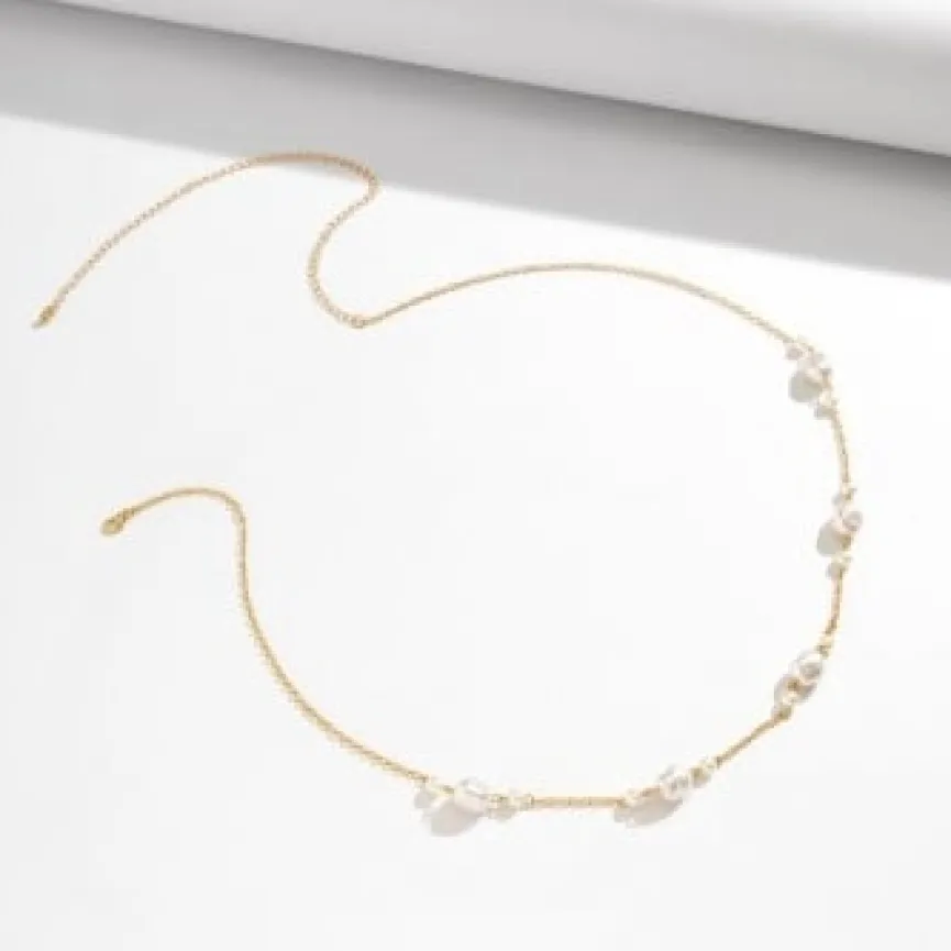 Gouden Heup Bodychain met Parels