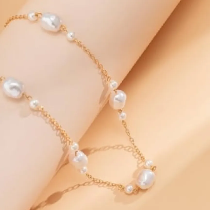 Gouden Heup Bodychain met Parels