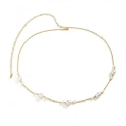 Gouden Heup Bodychain met Parels