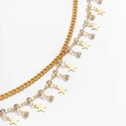 Gouden Heup Bodychain met Sterretjes