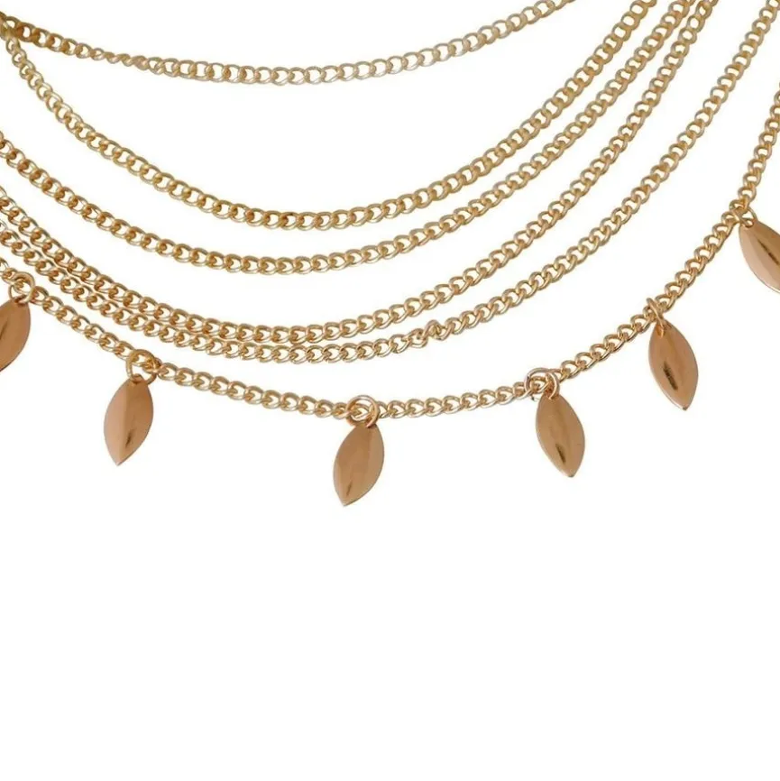 Gouden Layered Heupriem met Bedeltjes