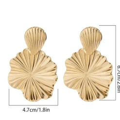 Gouden Oorbellen met Shell Look