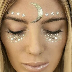 Gouden Sproeten en Details Tattoo Gezicht