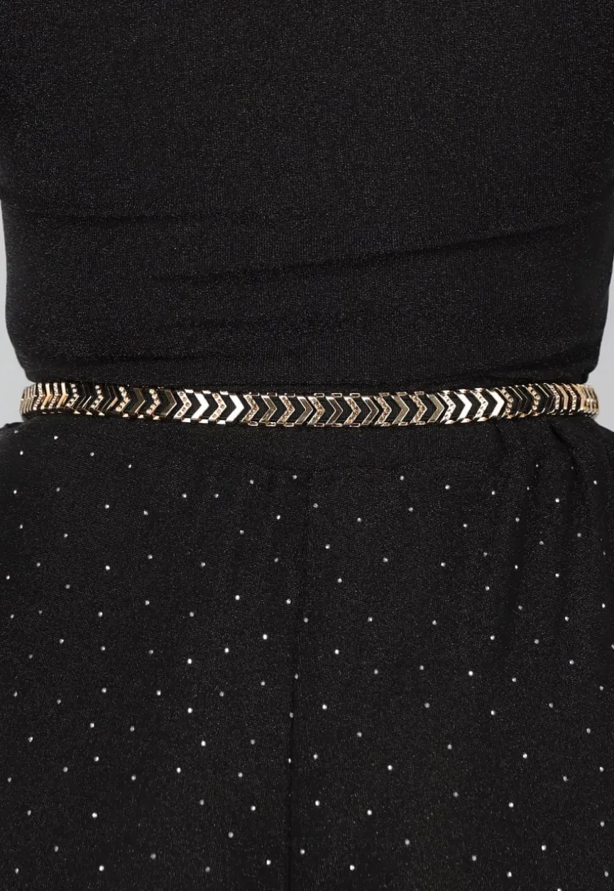 Gouden Zigzag Stretch Ceintuur