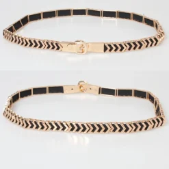 Gouden Zigzag Stretch Ceintuur