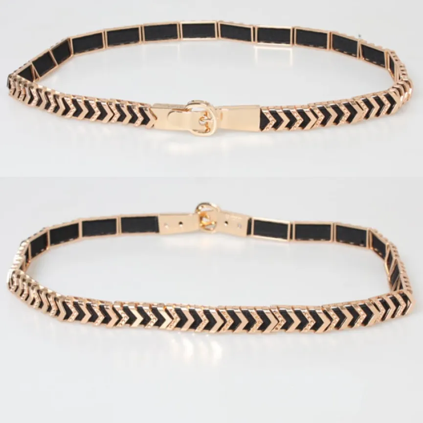 Gouden Zigzag Stretch Ceintuur