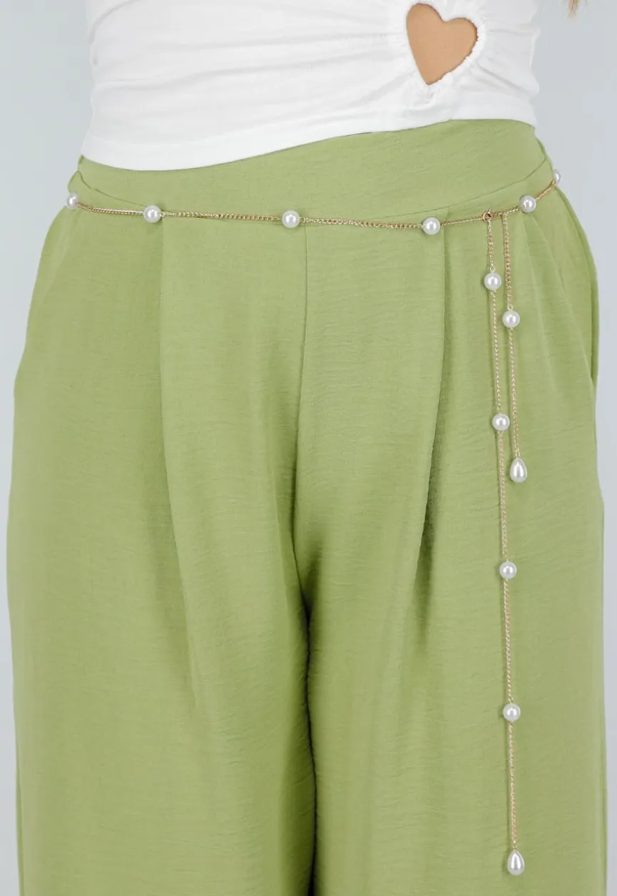 Goudkleurige Heupketting met Parels Verstelbare Body Chain voor Taille