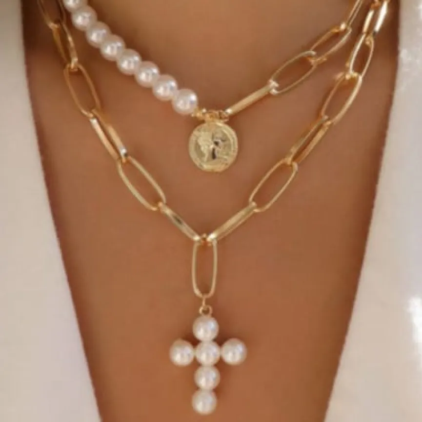 Goudkleurige Ketting met Parels