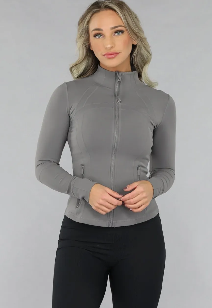 Grijs Sportvest met Duimgaten