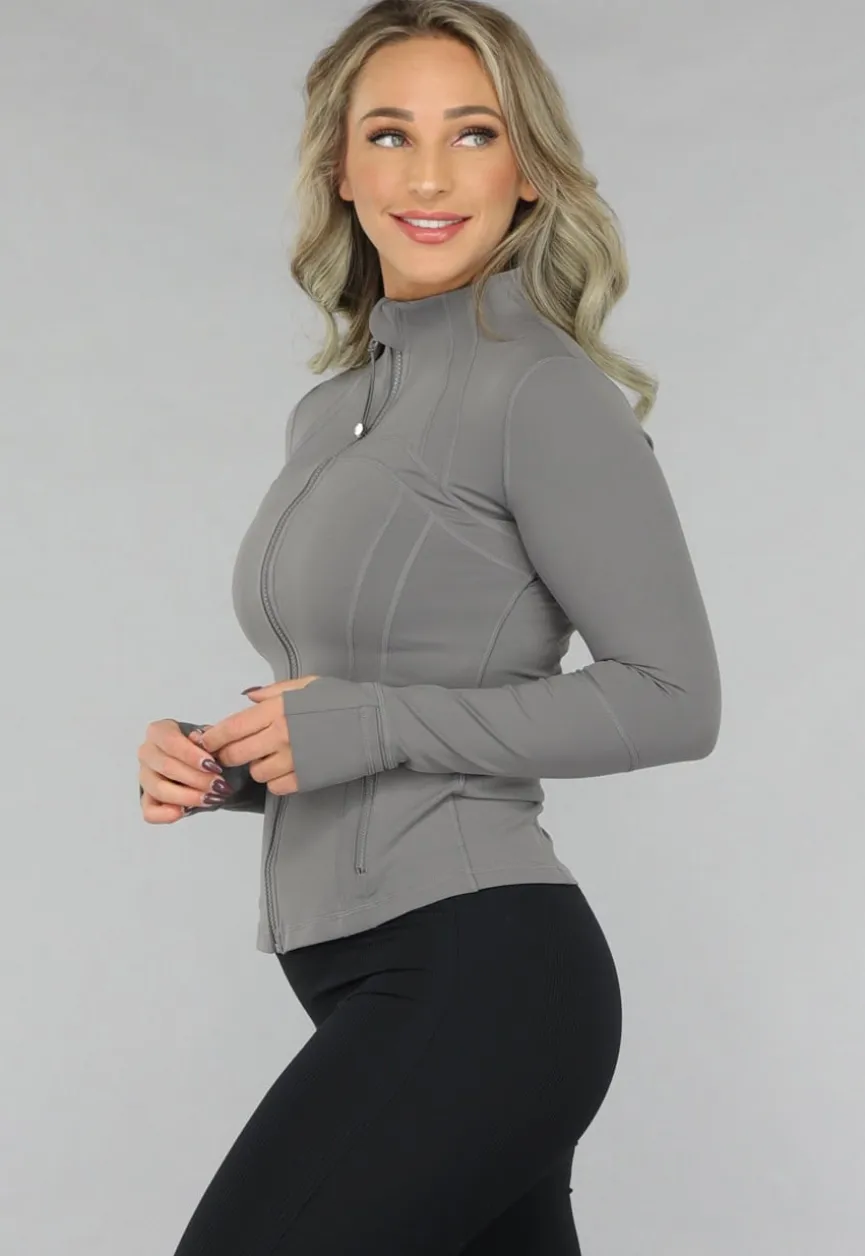 Grijs Sportvest met Duimgaten