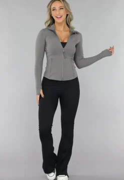 Grijs Sportvest met Duimgaten