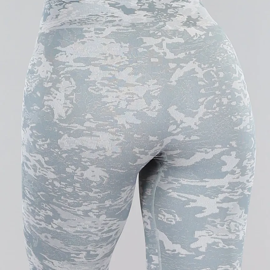 Grijze Camouflage Driedelige Sportset
