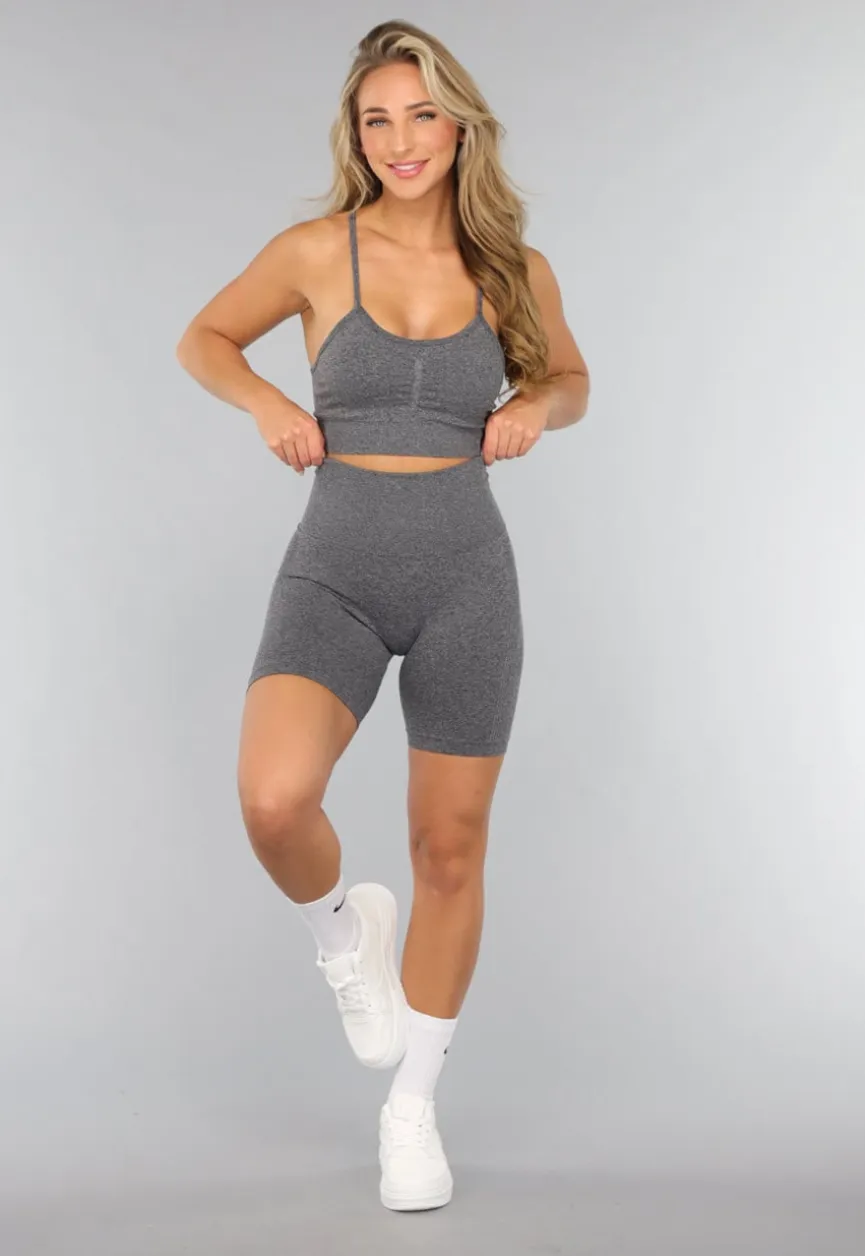 Grijze Fitness Set met Korte Broek