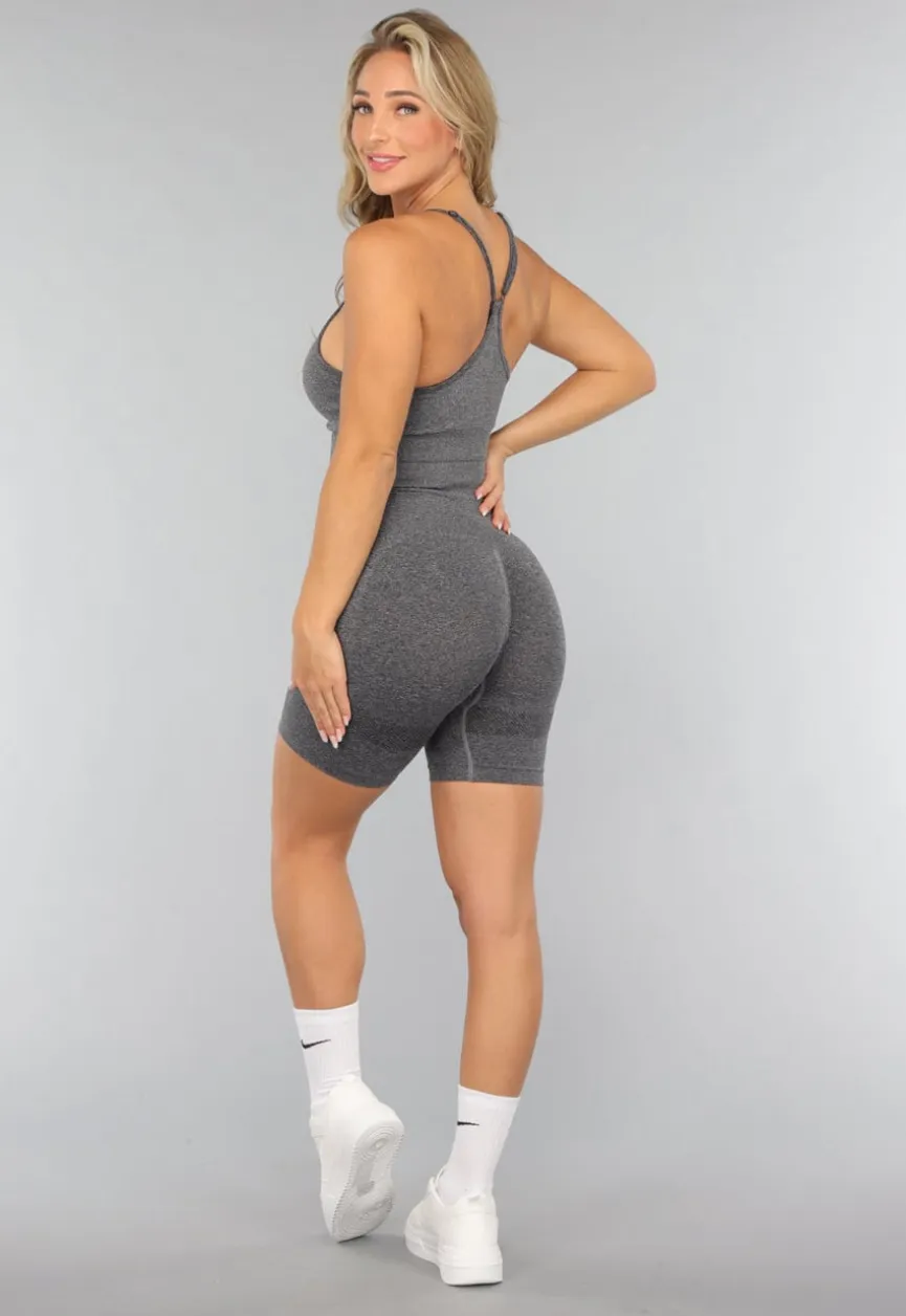 Grijze Fitness Set met Korte Broek