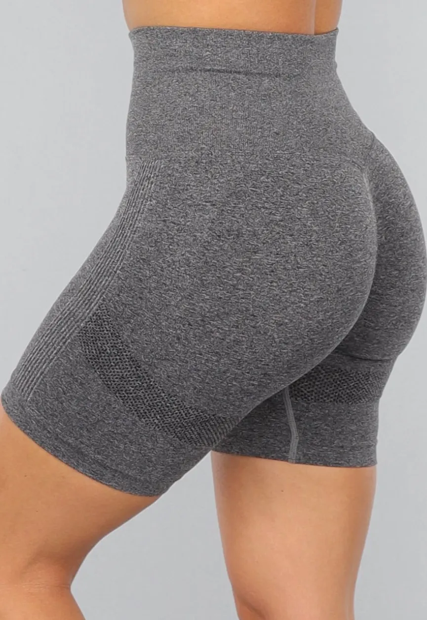Grijze Fitness Short met Scrunch