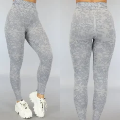 Grijze Gemêleerde Squat Proof Sportlegging