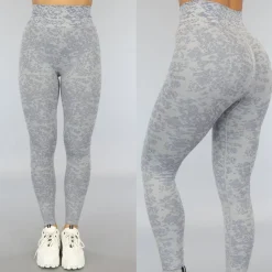 Grijze Gemêleerde Squat Proof Sportlegging