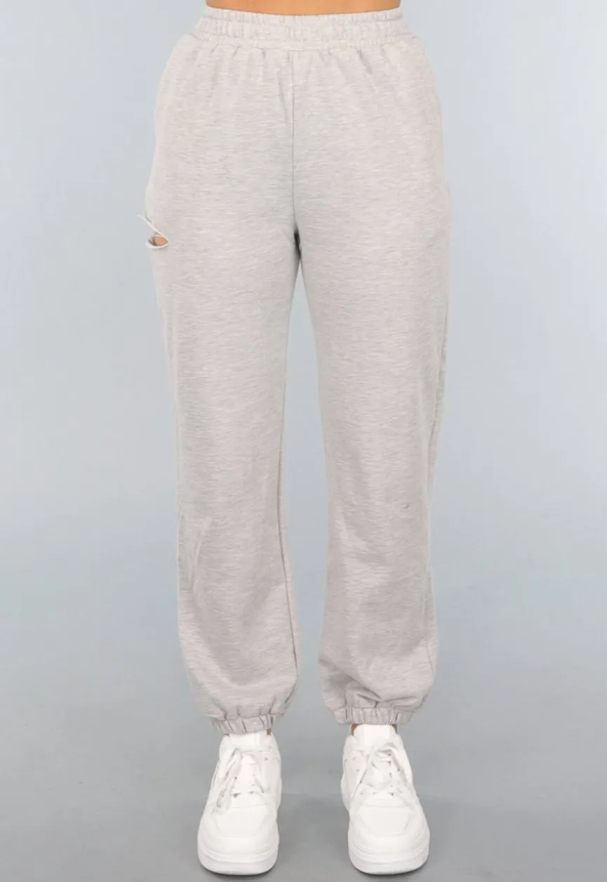 Grijze Jogger met Cutout
