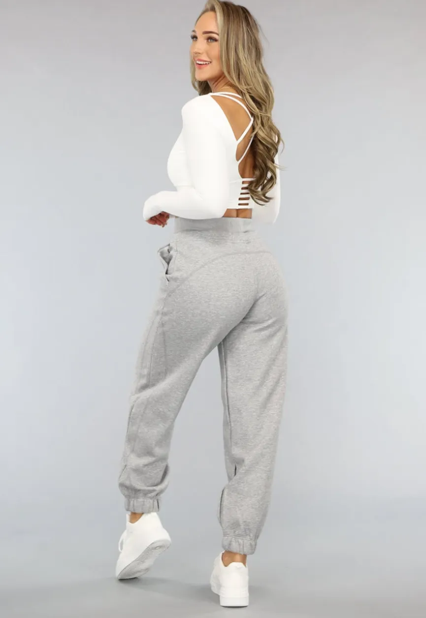 Grijze Jogger met Grote Elastische Band