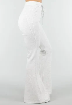 Grijze Joggingbroek met Flared Pijpen en Elastische Taille