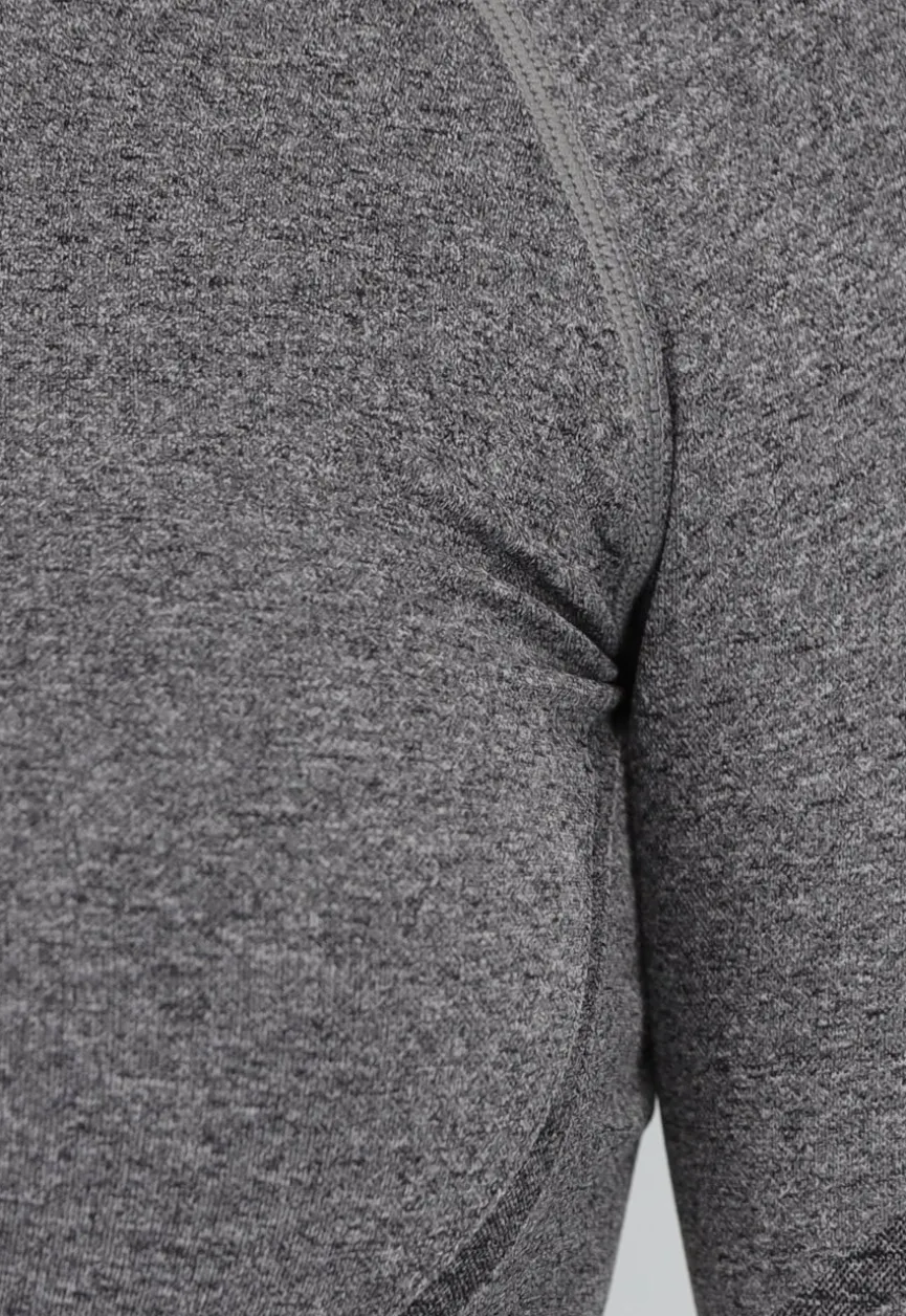Grijze Lange Mouwen Sporttop met Duimgaten