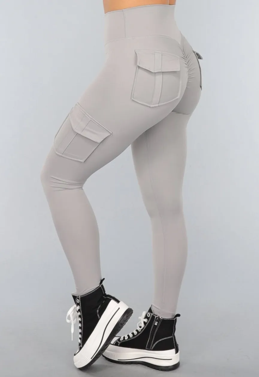 Grijze Longsleeve Fitness Set met Duimgaten