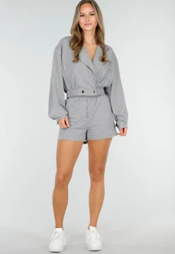 Grijze 2-Piece met Elastische Tailleband
