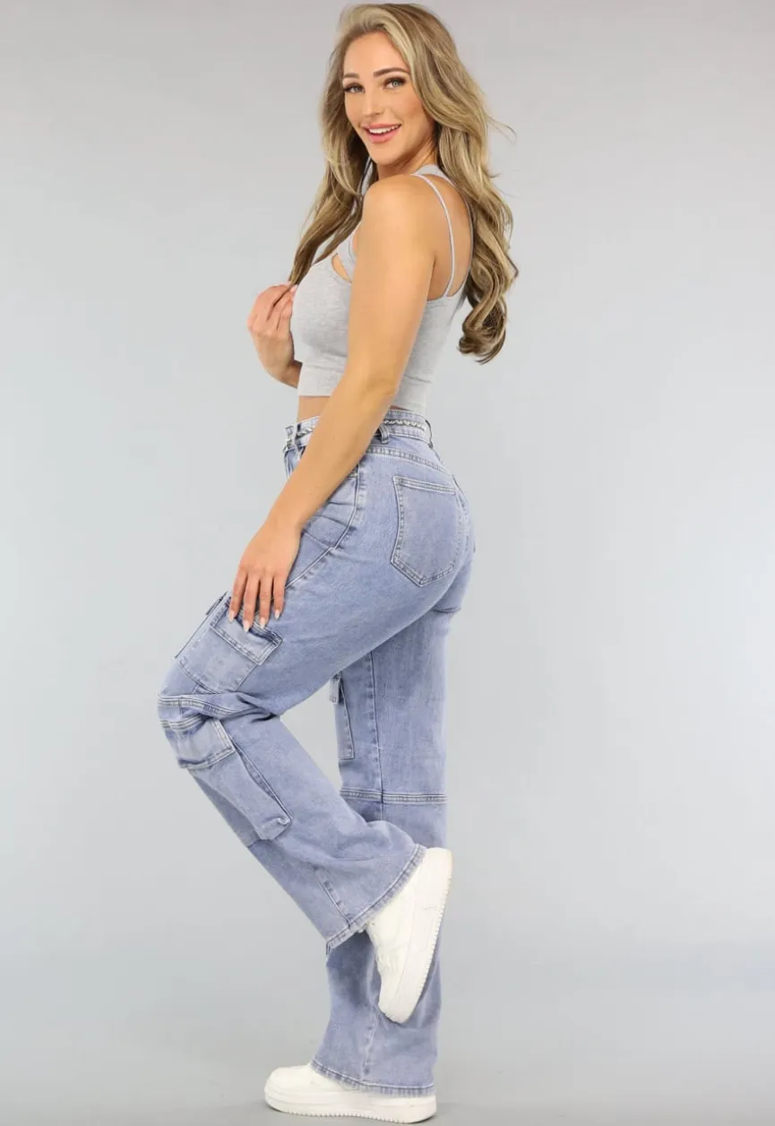 Grijze Rib Top met Borst Uitsnede in Kort Model
