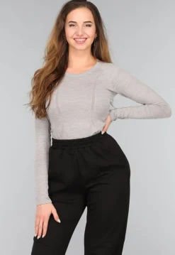 Grijze Stretchy Longsleeve Sporttop