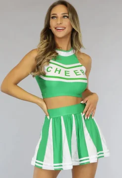 Groen Cheerleader Kostuum
