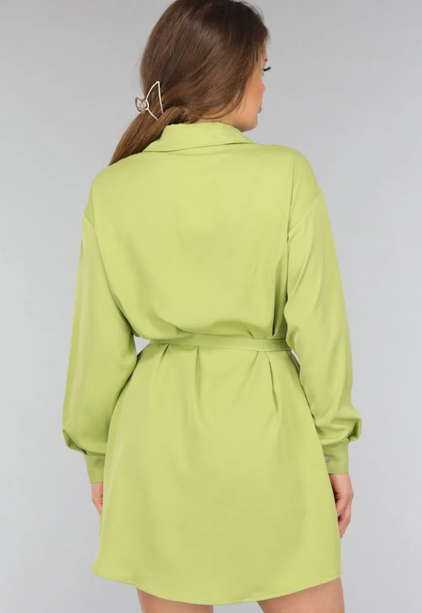 Groene Blouse met Tailleband en Short