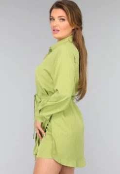 Groene Blouse met Tailleband en Short