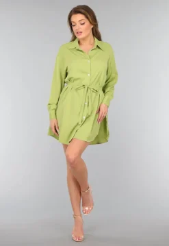 Groene Blouse met Tailleband en Short