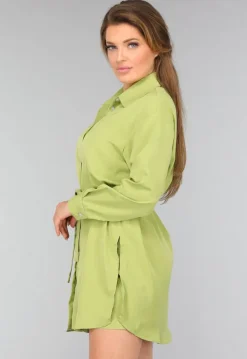 Groene Blouse met Tailleband en Short