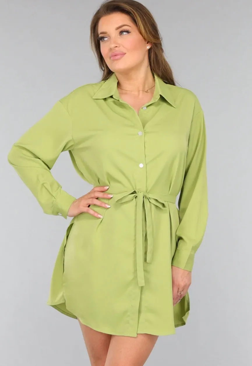 Groene Blouse met Tailleband en Short