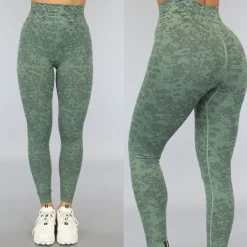 Groene Gemêleerde Squat Proof Sportlegging