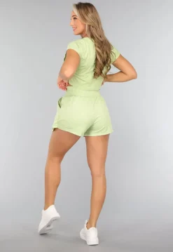 Groene Loose Fit Sportshort